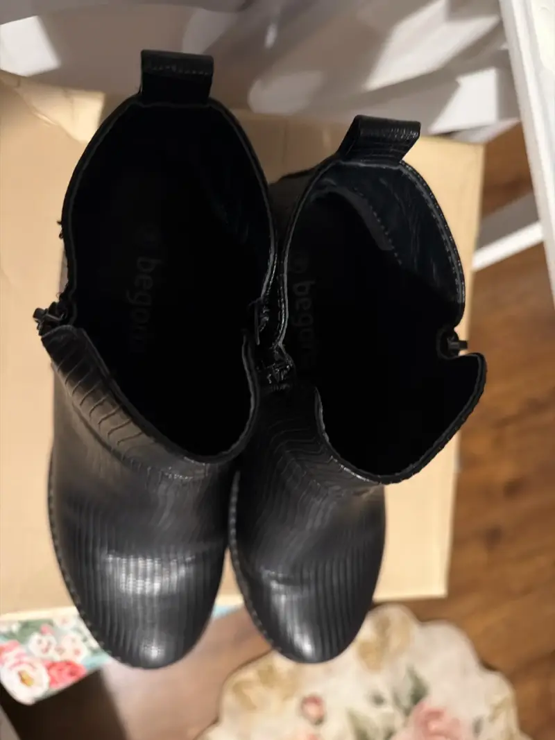 Botines de cuero negros 38 - 4