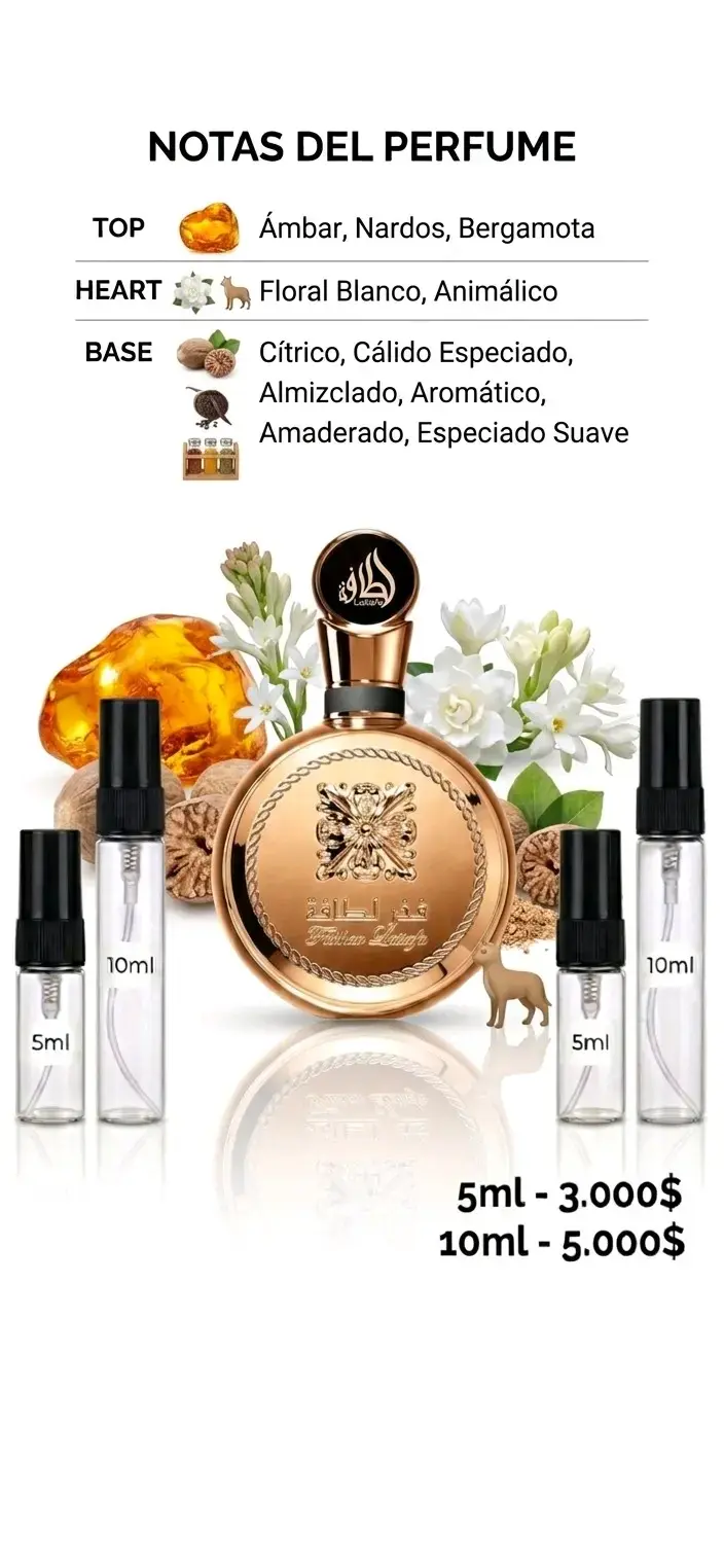 Perfume floral amaderado 5ml y 10ml