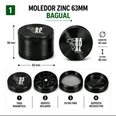 Moledor de Zinc 63mm Bagual - miniatura 2