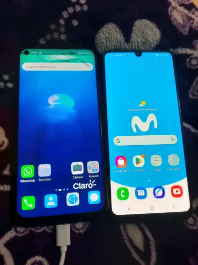 Dos celulares Huawei y Samsung - miniatura 2