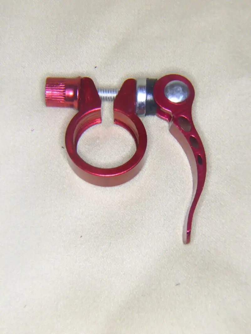 Abrazadera de asiento 25.4 roja para bicicleta - 1