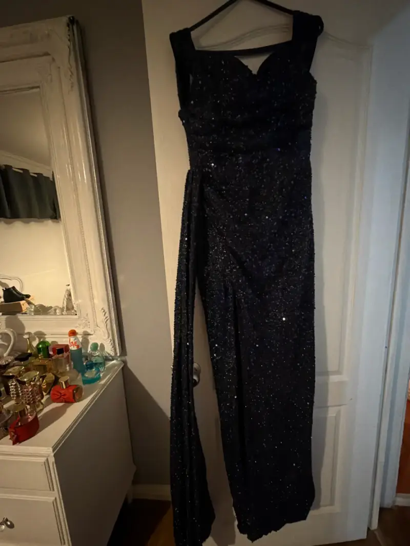 Vestido largo brillante - 1