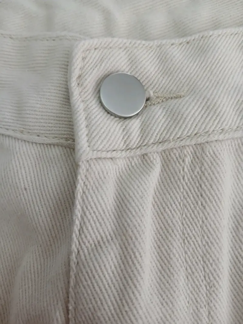 Pantalones cargo color crema 46 - 5