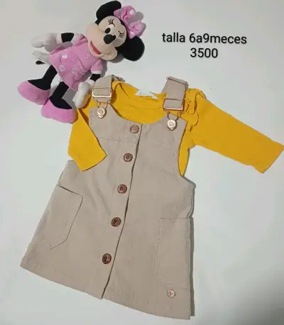 Vestido infantil con polera amarilla - miniatura 1