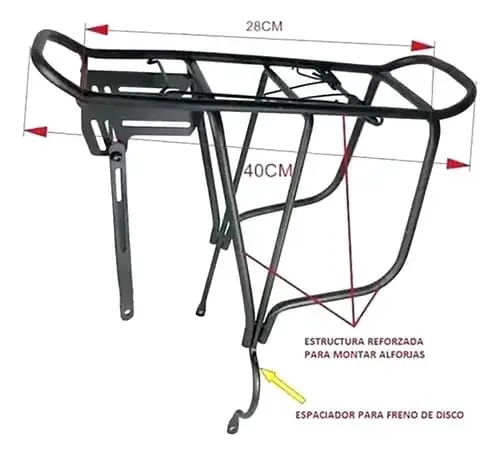 Parrilla portaequipaje para bicicleta - 2