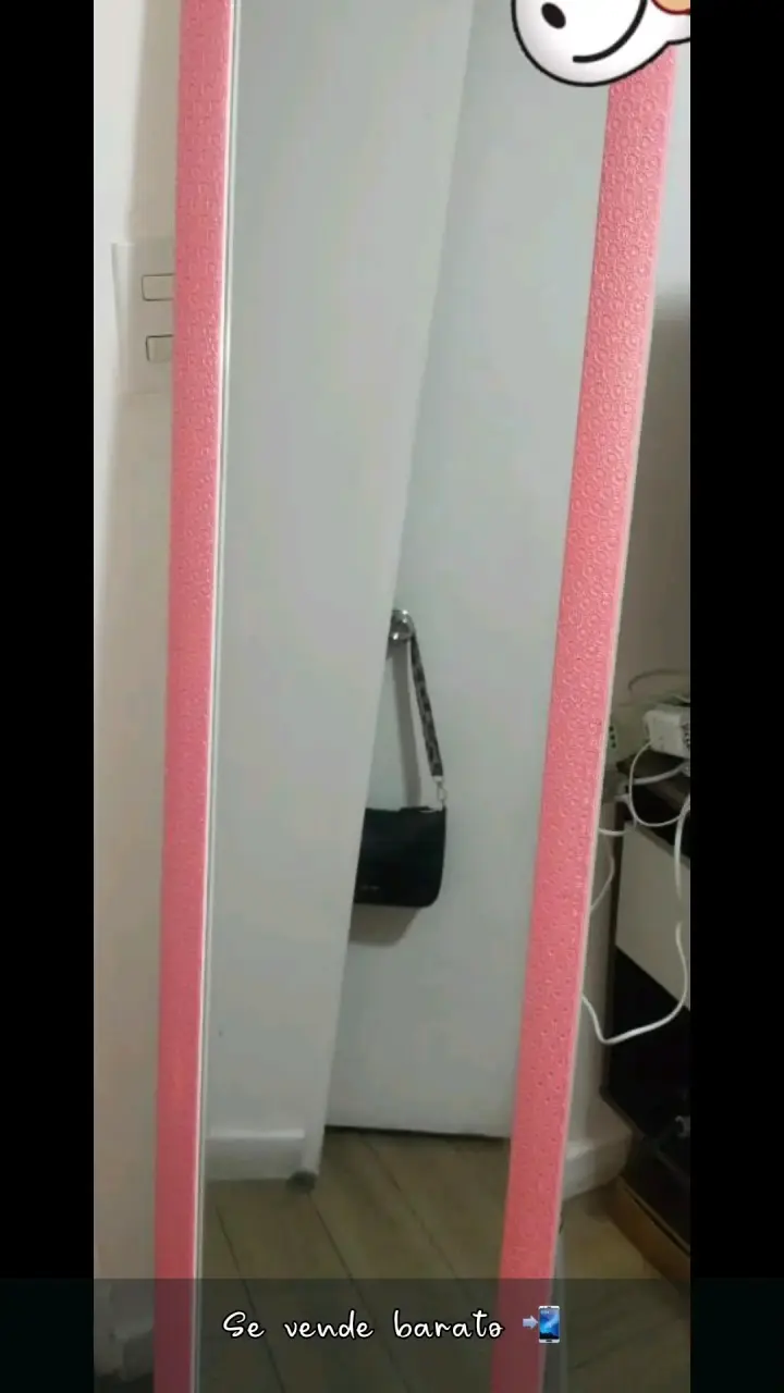 Espejo de cuerpo entero rosado