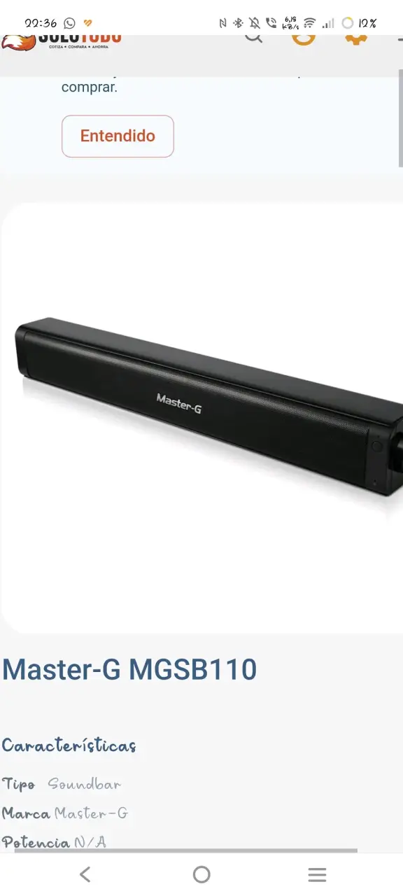 Barra de sonido Master-G MGSB110