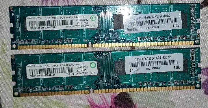 Memorias RAM 2GB para PC