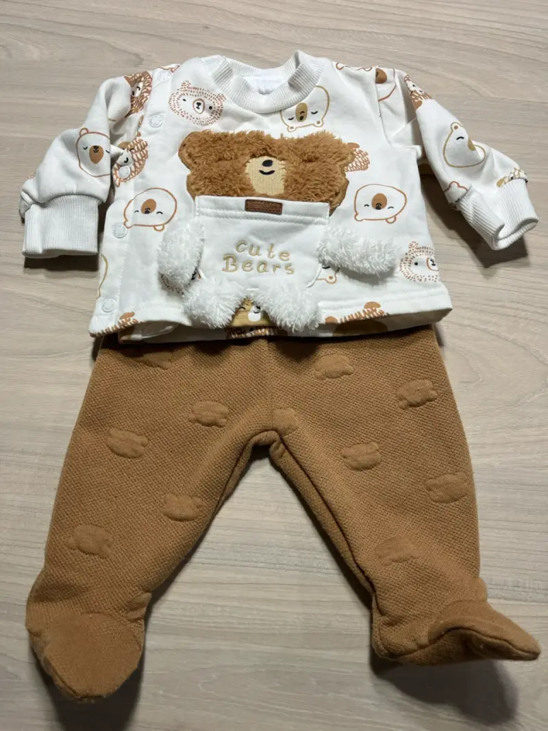 Conjunto bebé osito black and blue