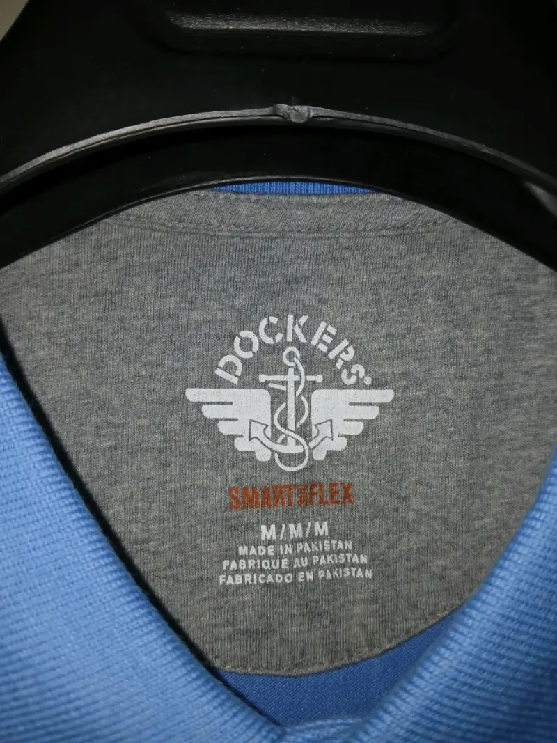 Polera polo azul Dockers M - 3