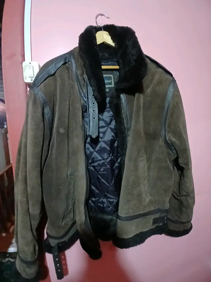 Chaqueta de cuero marrón - 4