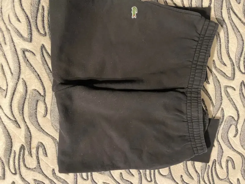 Polerón negro con capucha Lacoste - 5