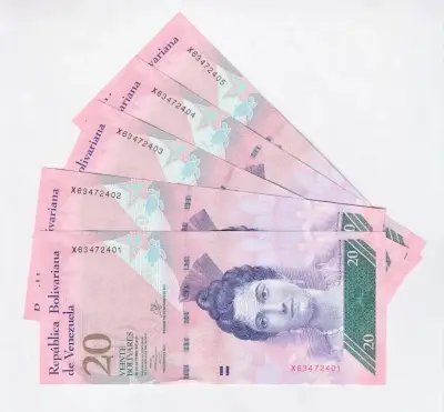 Billete Venezuela 20 Bolivares 29 Octubre 2013 Unc - miniatura 1