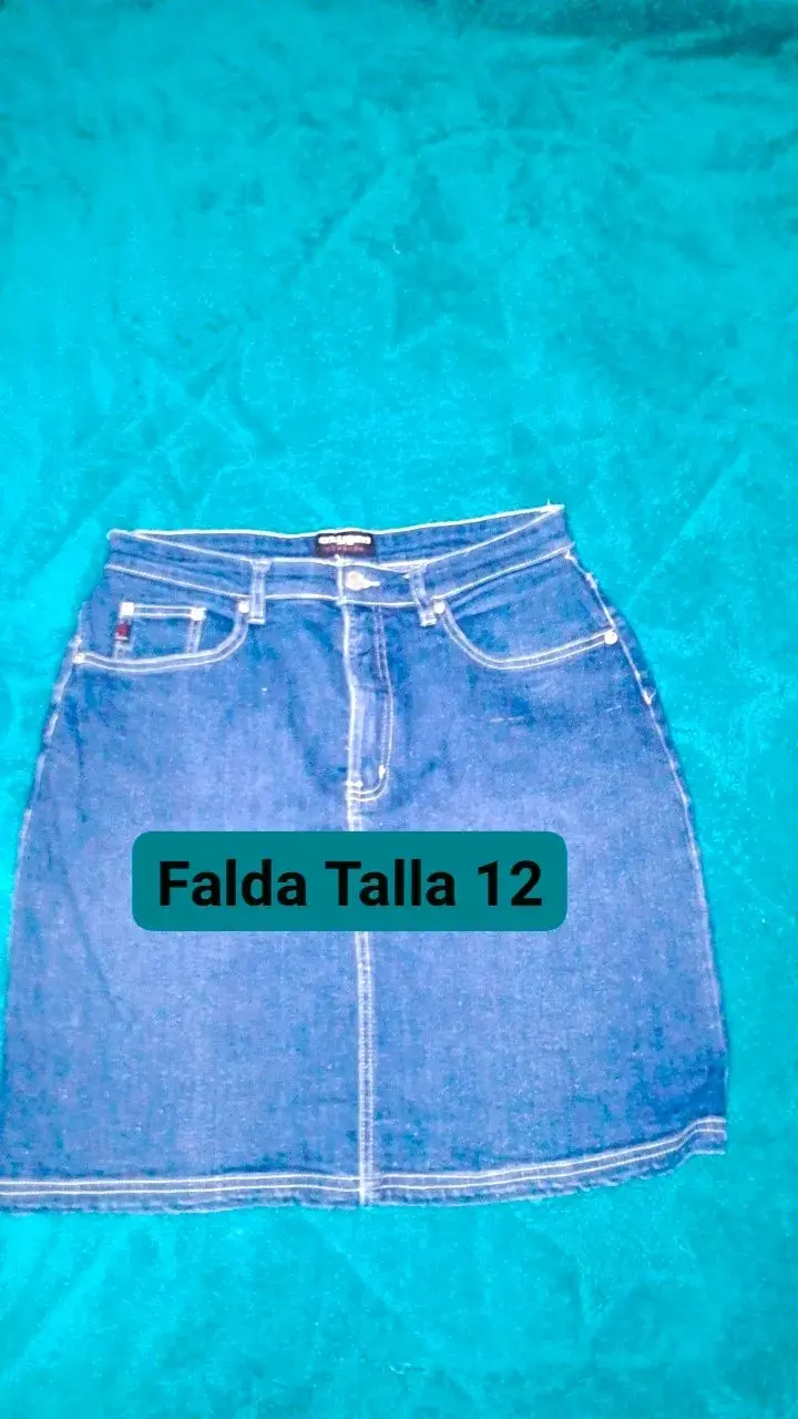 Falda de mezclilla talla 12