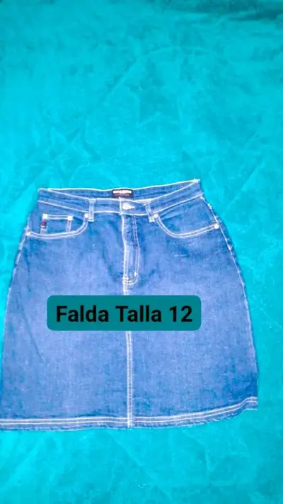 Falda de mezclilla talla 12 - miniatura 1