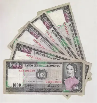 Billete Bolivia 1000 Bolivianos 1982 - miniatura 1