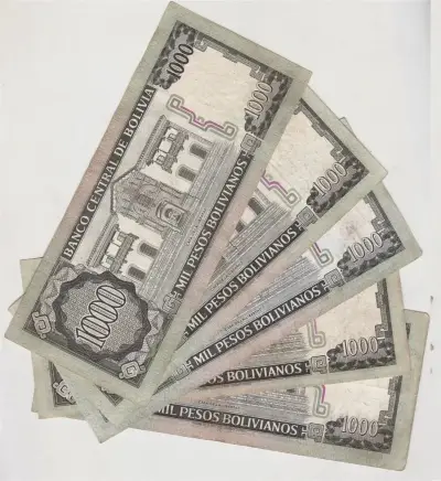 Billete Bolivia 1000 Bolivianos 1982 - miniatura 2