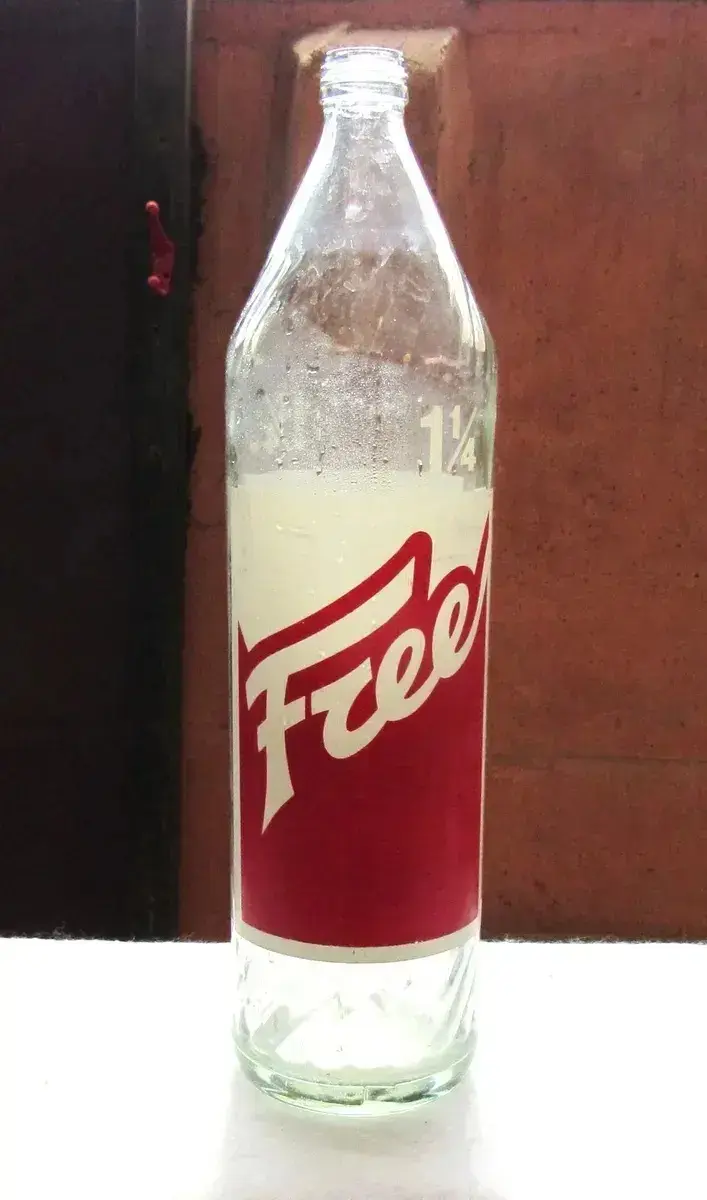 Botella Free 1250 Cc Antigua Década 1980 S De 1 Lt - 3