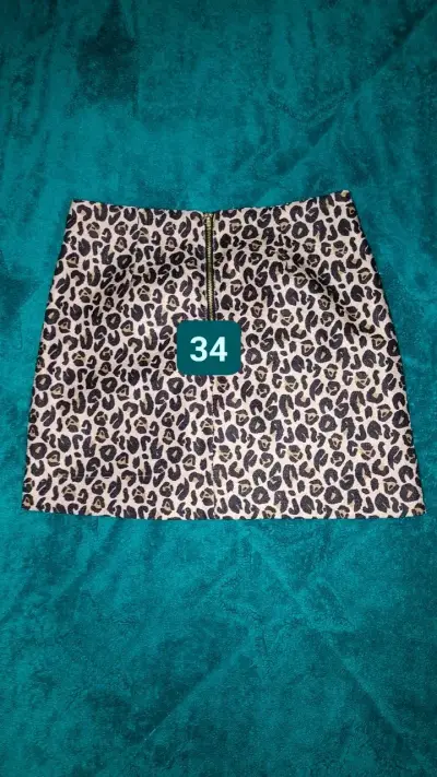 Mini falda leopardo talla 34 - miniatura 2