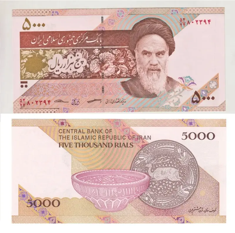 Billete Irán 5000 Rials Pk152 Nuevo Unc