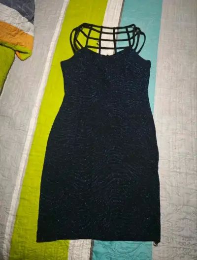 Vestido azul con negro - miniatura 1