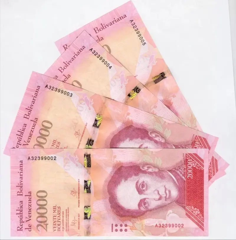 Billete Venezuela 20 Mil Bolivares 18 Agosto 2016 - 1