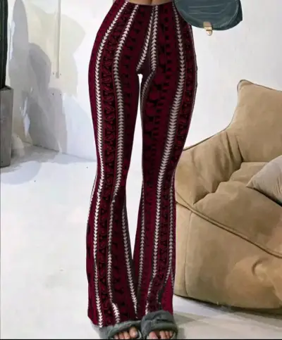 Pantalon acampanado estampado Talla M - miniatura 3