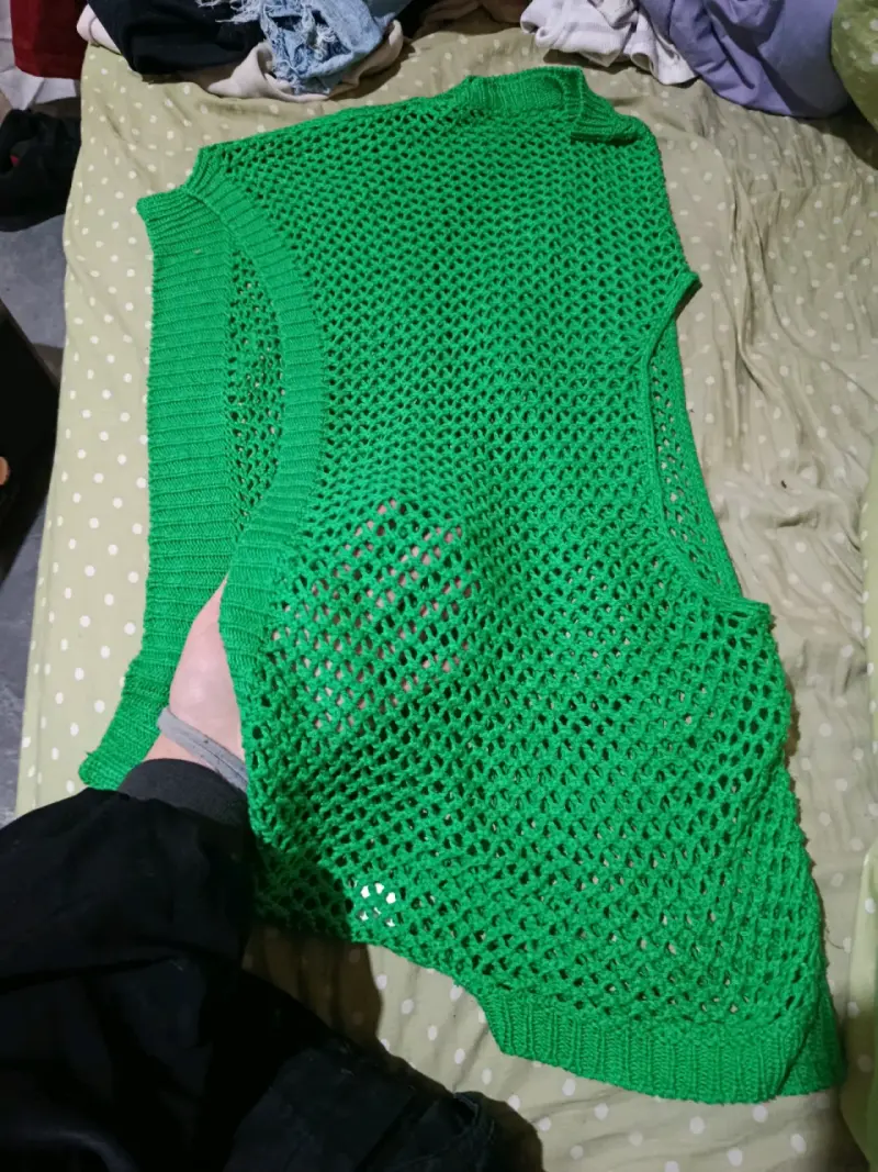 Chaleco de punto verde - 2