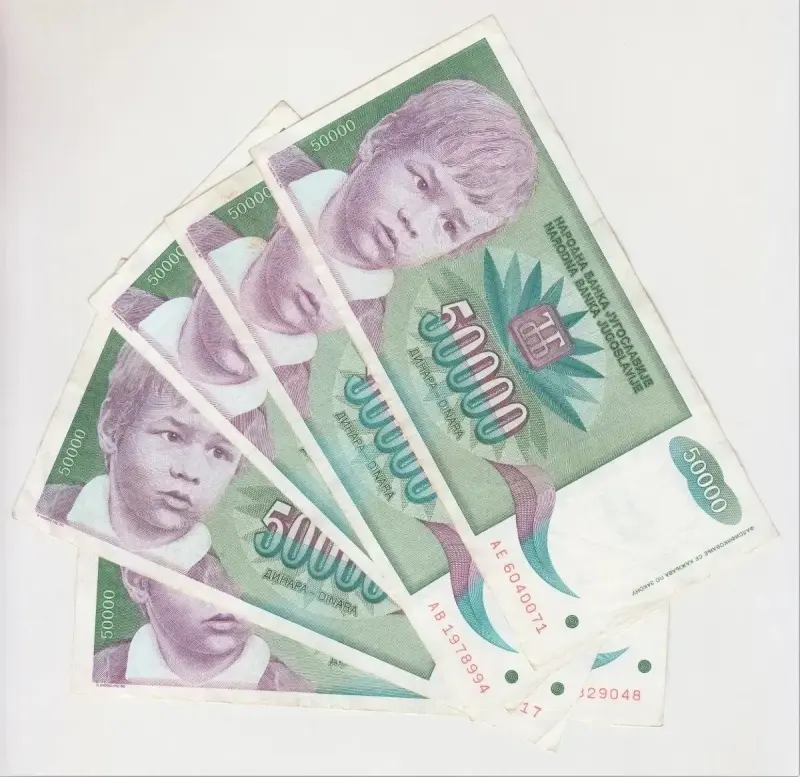 Billete Yugoslavia 50.000 Dinaras Año 1993 Verde - 2