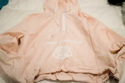 Chaqueta cortaviento rosa - miniatura 1