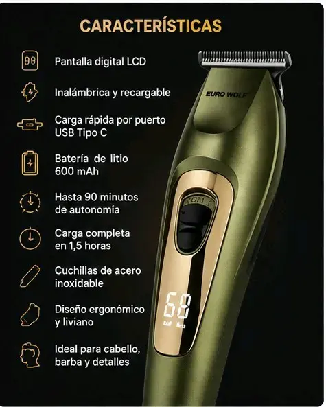 Máquina cortapelo Euro Wolf EF-7505 - 3