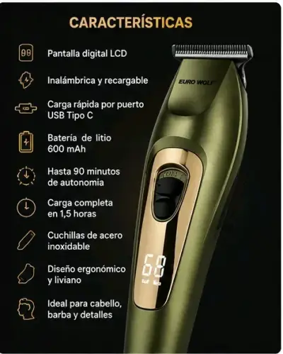 Máquina cortapelo Euro Wolf EF-7505 - miniatura 3