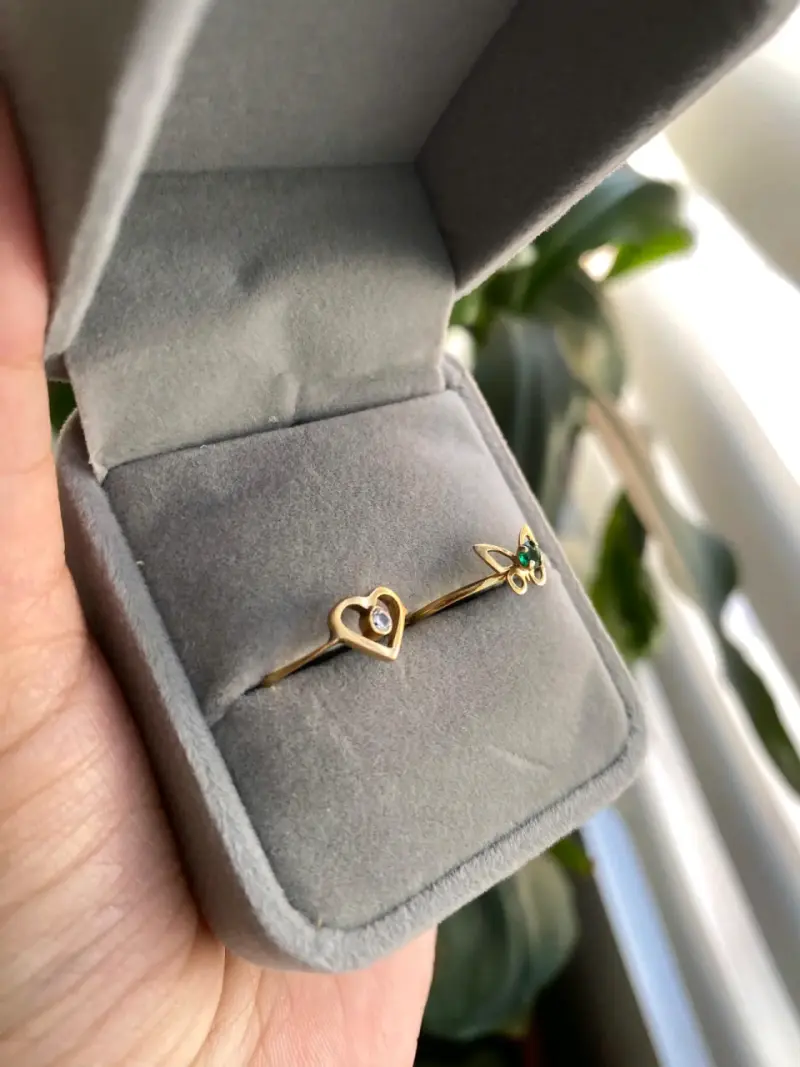 Anillos de oro 18k con piedras diamante - 2