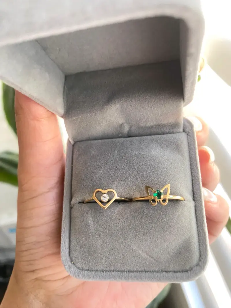Anillos de oro 18k con piedras diamante - 3