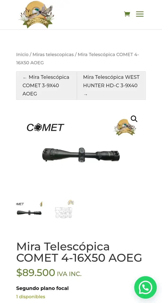 Mira telescópica COMET 4-16X50 - 1