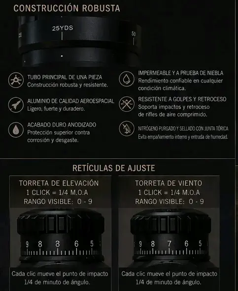 Mira telescópica COMET 4-16X50 - 3