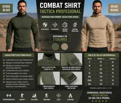 Combat Shirt táctica Airsoft - miniatura 1
