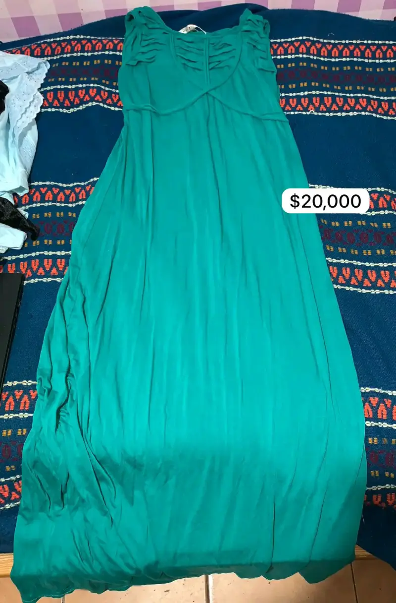 Vestido largo verde calipso