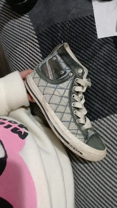 Zapatillas altas Diesel grises - miniatura 1