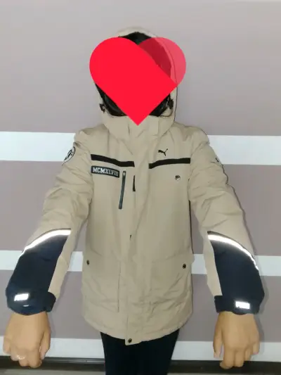 Parka beige con capucha - miniatura 1
