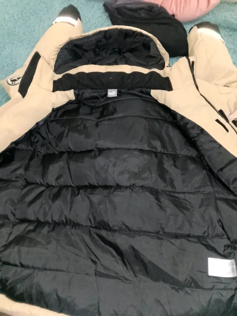Parka beige con capucha - 3