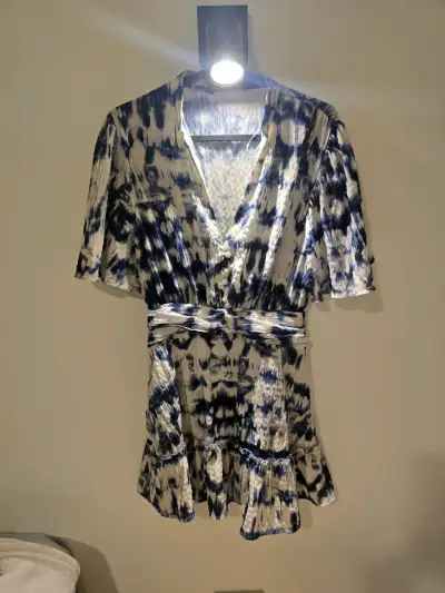 Vestido estampado manga corta - miniatura 1