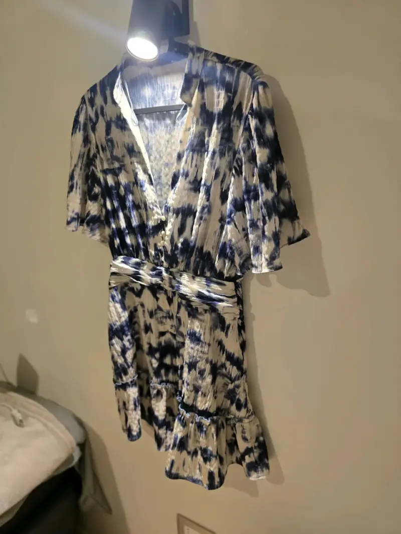 Vestido estampado manga corta - 2