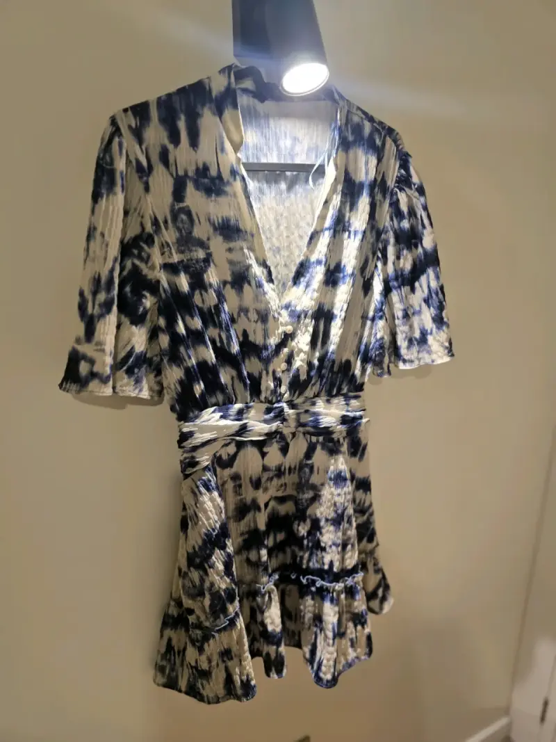 Vestido estampado manga corta - 3