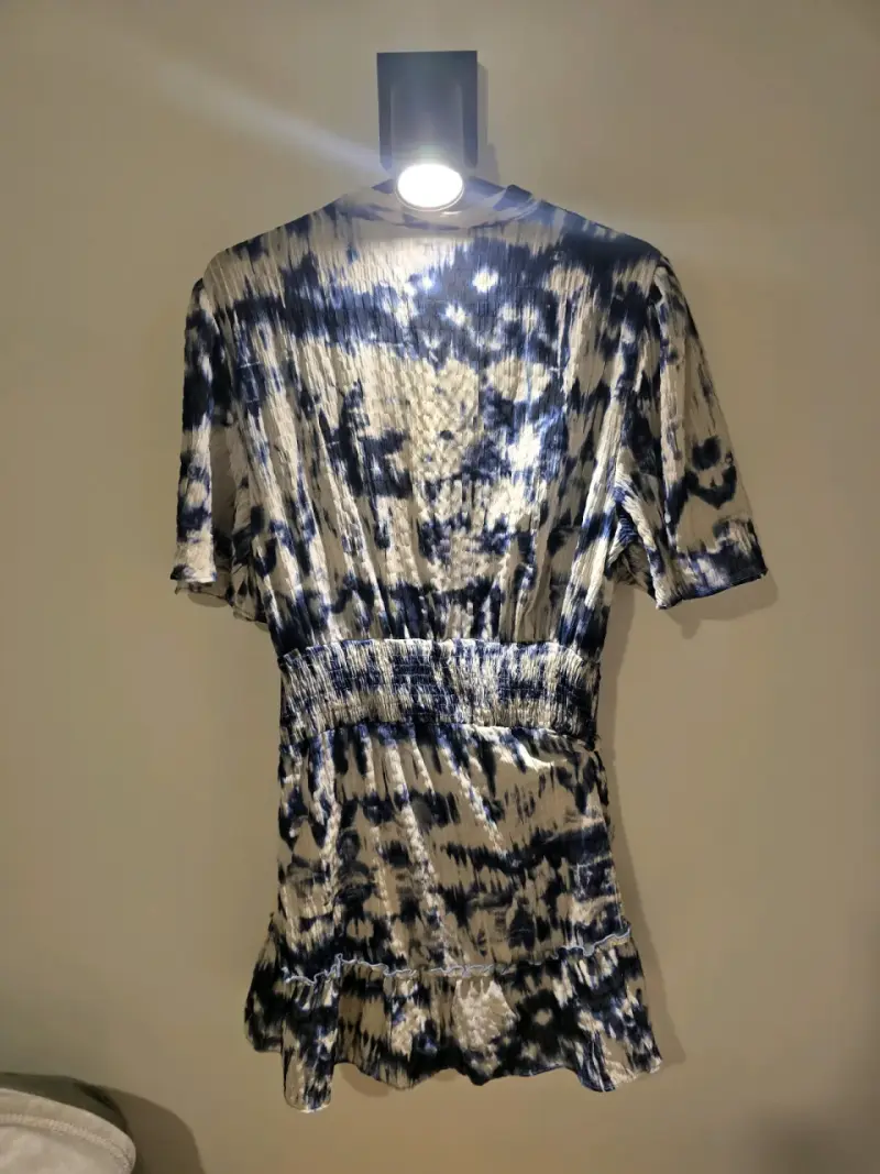 Vestido estampado manga corta - 4