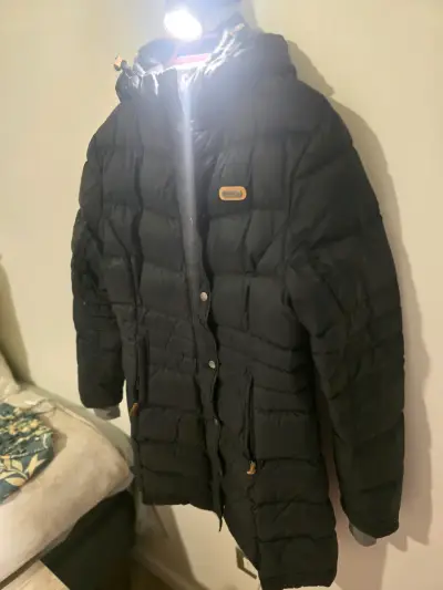 Parka acolchada negra mujer - miniatura 1