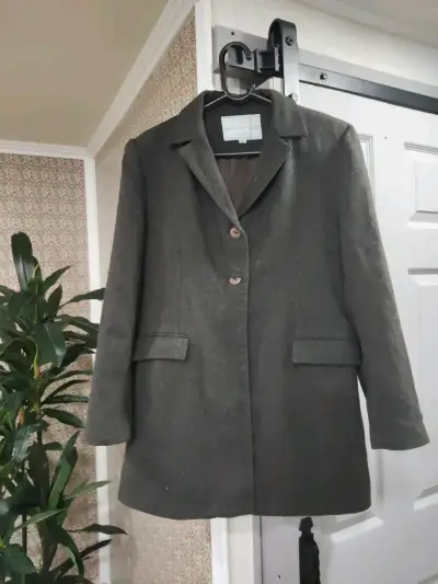 Blazer gris de lana clásico - miniatura 1