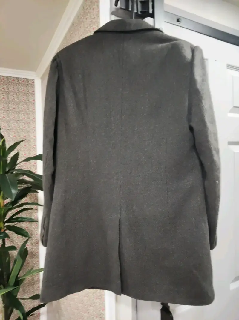 Blazer gris de lana clásico - 3