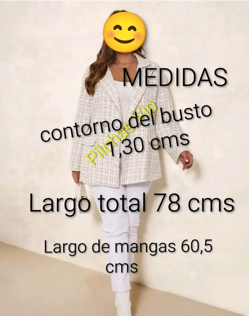 Blazer tejido blanco Shein - 4