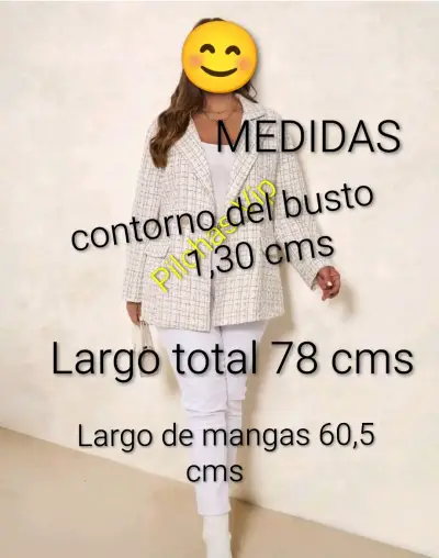 Blazer tejido blanco Shein - miniatura 4